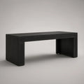 Mesa de Centro Retangular em MDF Preto 100 x 60 x 40 cm