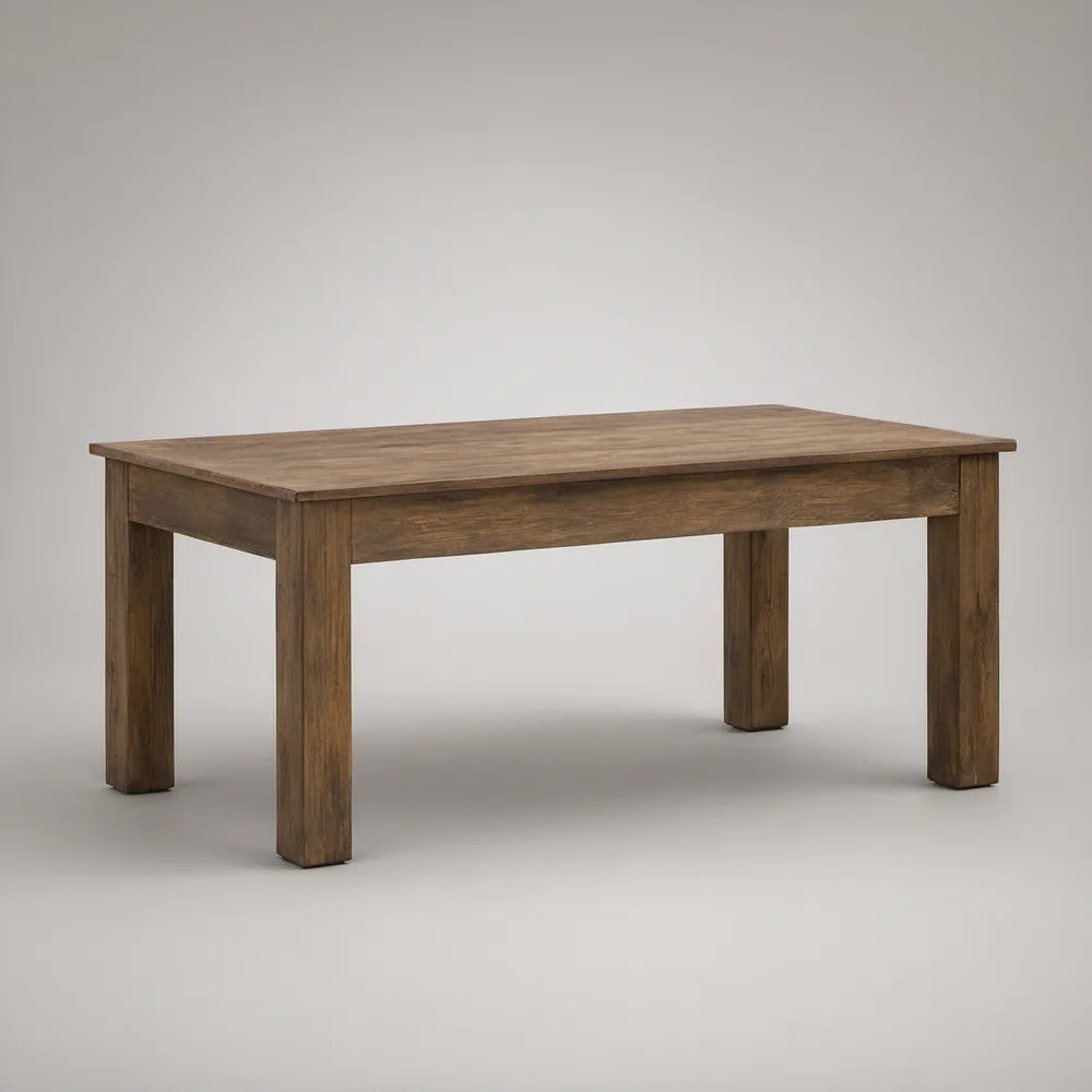 Mesa de Centro Retangular em Madeira Maciça de Pinho Castanho 110 x 60 x 45 cm