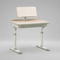 Secretária Infantil Regulável com 2 Gavetas e Suporte Inclinável Branco e Verde-claro, 80 x 60 x 55-75 cm